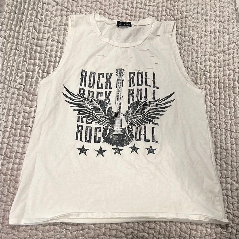 Rock & Roll Graphic Tank Top